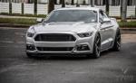 Ford Mustang GT Silver on Vossen Wheels (CV3R) 2017 года